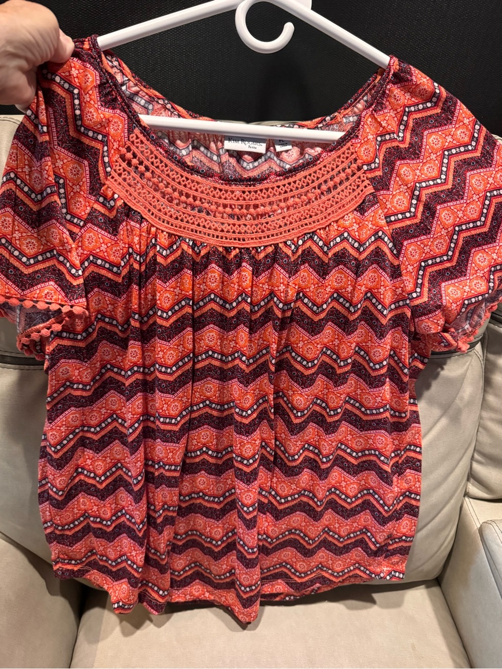 Kim Rogers Top; lightweight; Size PL.